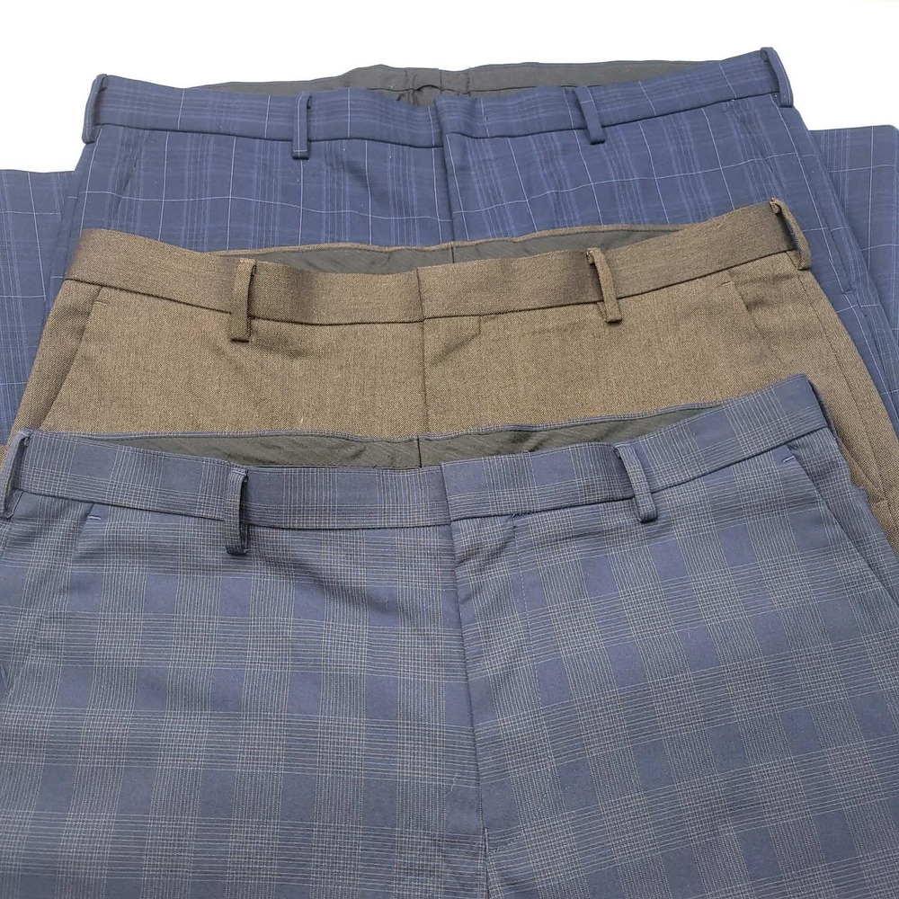 Murano Set of 3 Mens Dress Pants Alex & Zac Fit - Picture 2 of 9